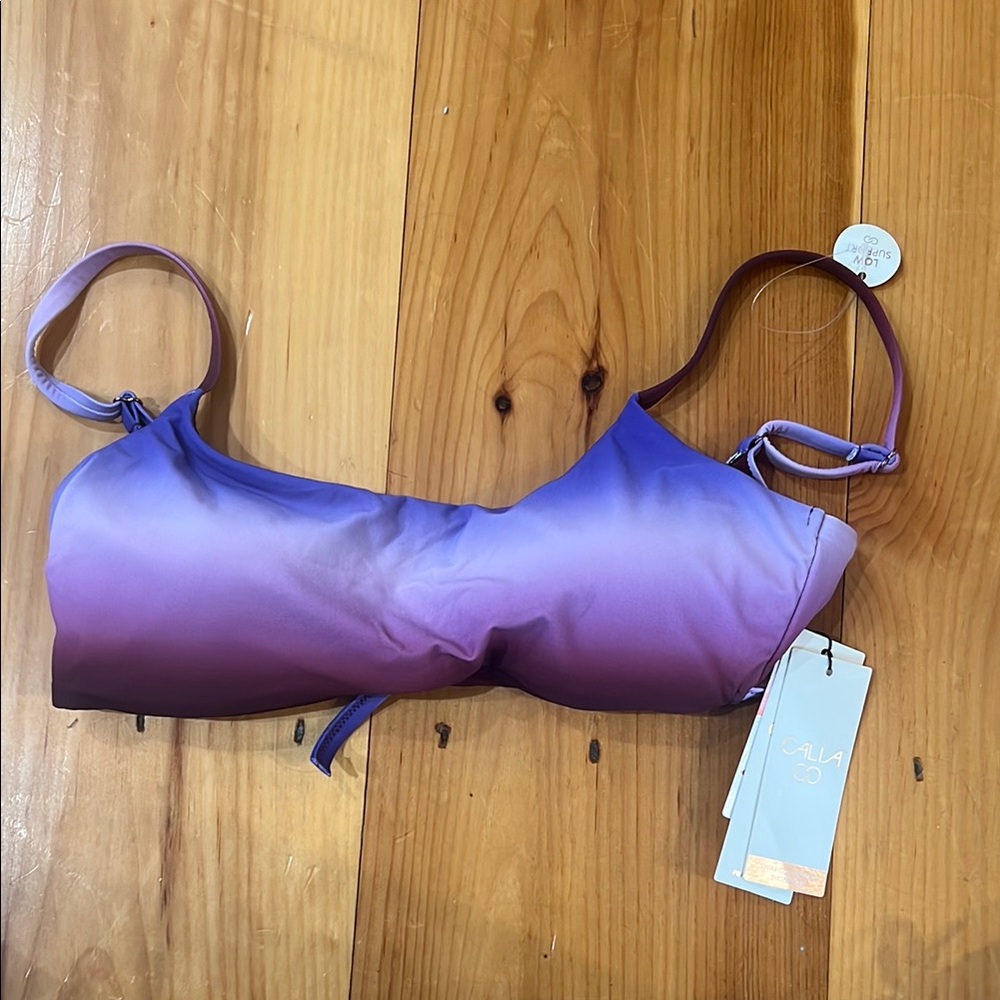CALIA by Carrie Underwood Ombre Purple and Lavender Bikini Top